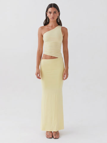 Full Size One-Shoulder Top and Maxi Skirt Set Plus Size