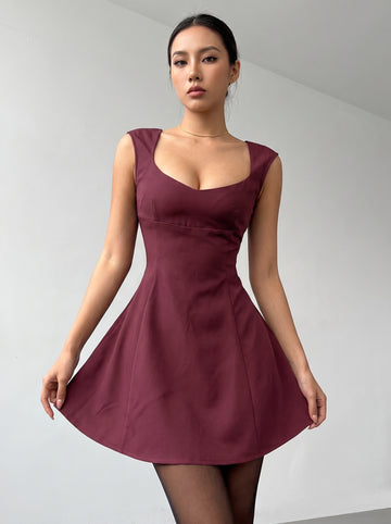 Sleeveless A-Line Mini Dress
